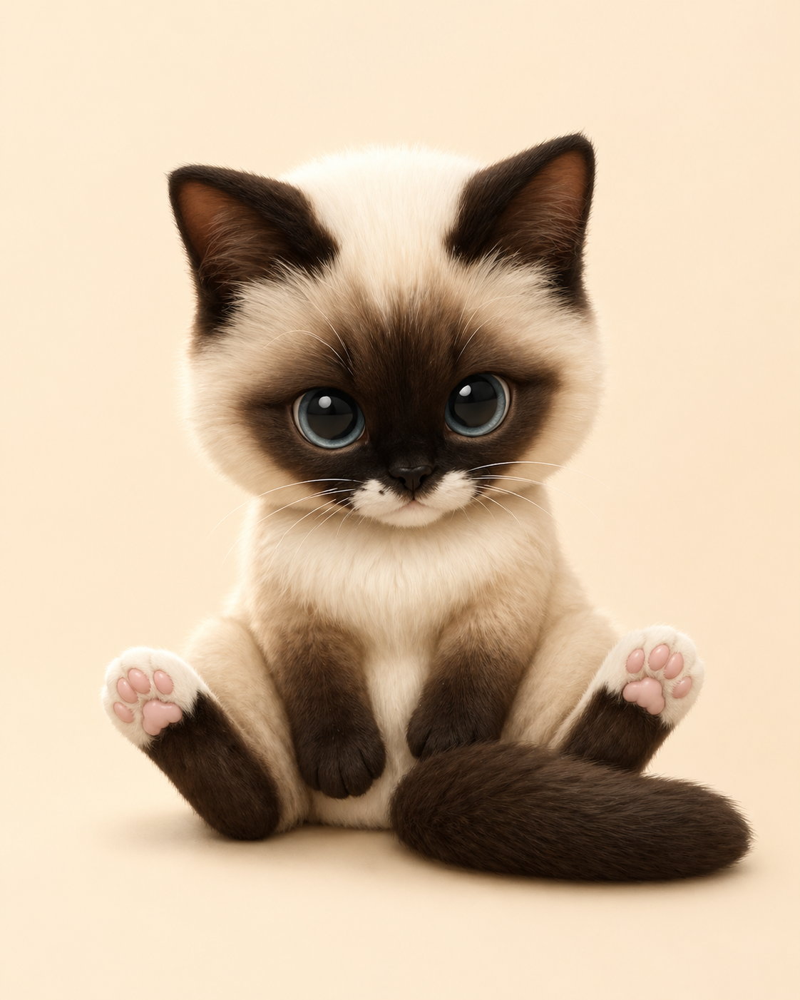 ピンク鼻のシャム猫レオのマスコットキャラクター